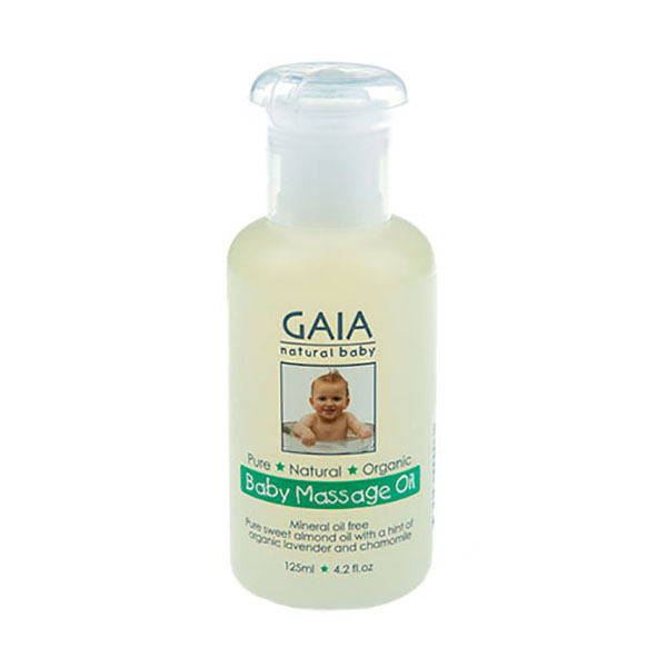 gaia 婴儿油 宝宝润肤油 儿童按摩油 抚触油 125ml 天然 温和 滋润